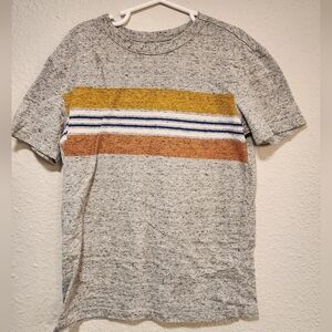 Cat & Jack Gray Striped Short Sleeve Tee